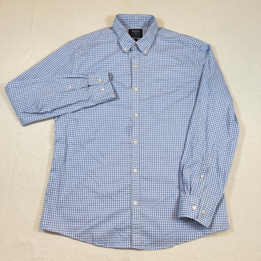 Charles Tyrwhitt Mens ]Extra Slim Fit Non Iron Button Down Shirt Size‎ Large - Picture 2 of 6
